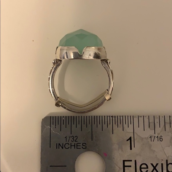 Aqua Mint Green Gemstone Adjustable Ring - Picture 6 of 6